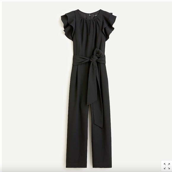 J. Crew Pants - J. Crew Ruffle Sleeve Jumpsuit in 365 Crepe